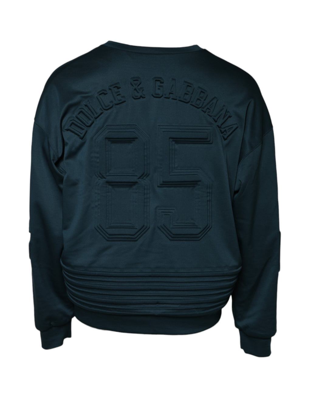 Dark Green Embossed Logo Pullover Sweater