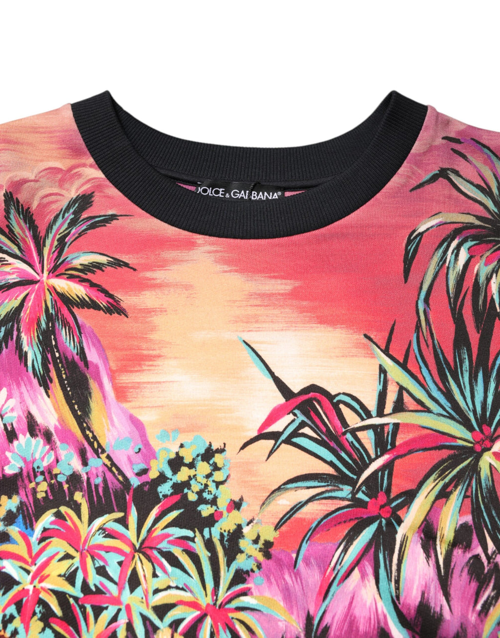 Multicolor Print Crew Neck Pullover Sweater