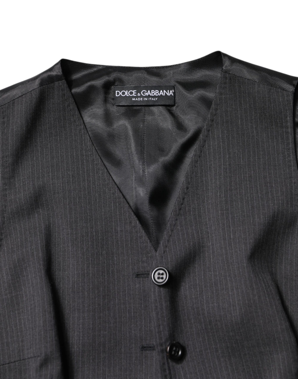 Black Striped Button Down Sleeveless Vest Top