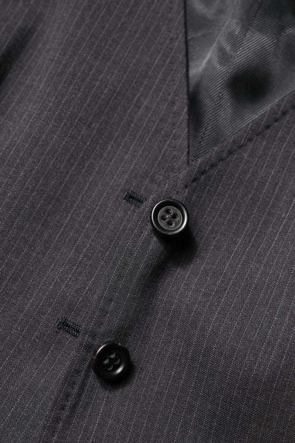 Black Striped Button Down Sleeveless Vest Top