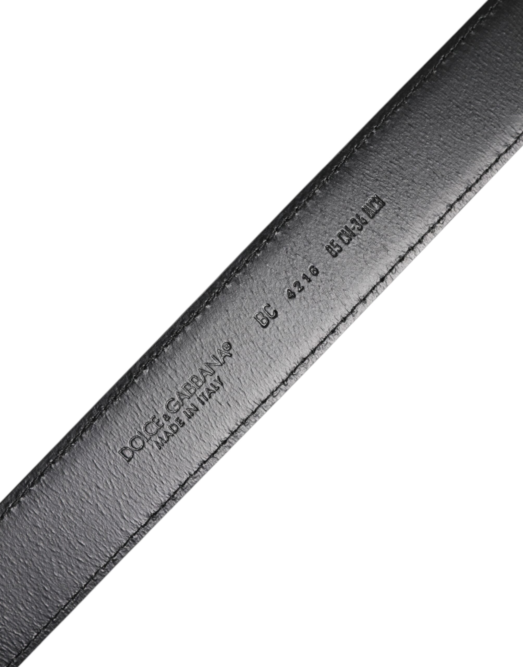 Brown Classic Calf Leather Silver Buckle Belt