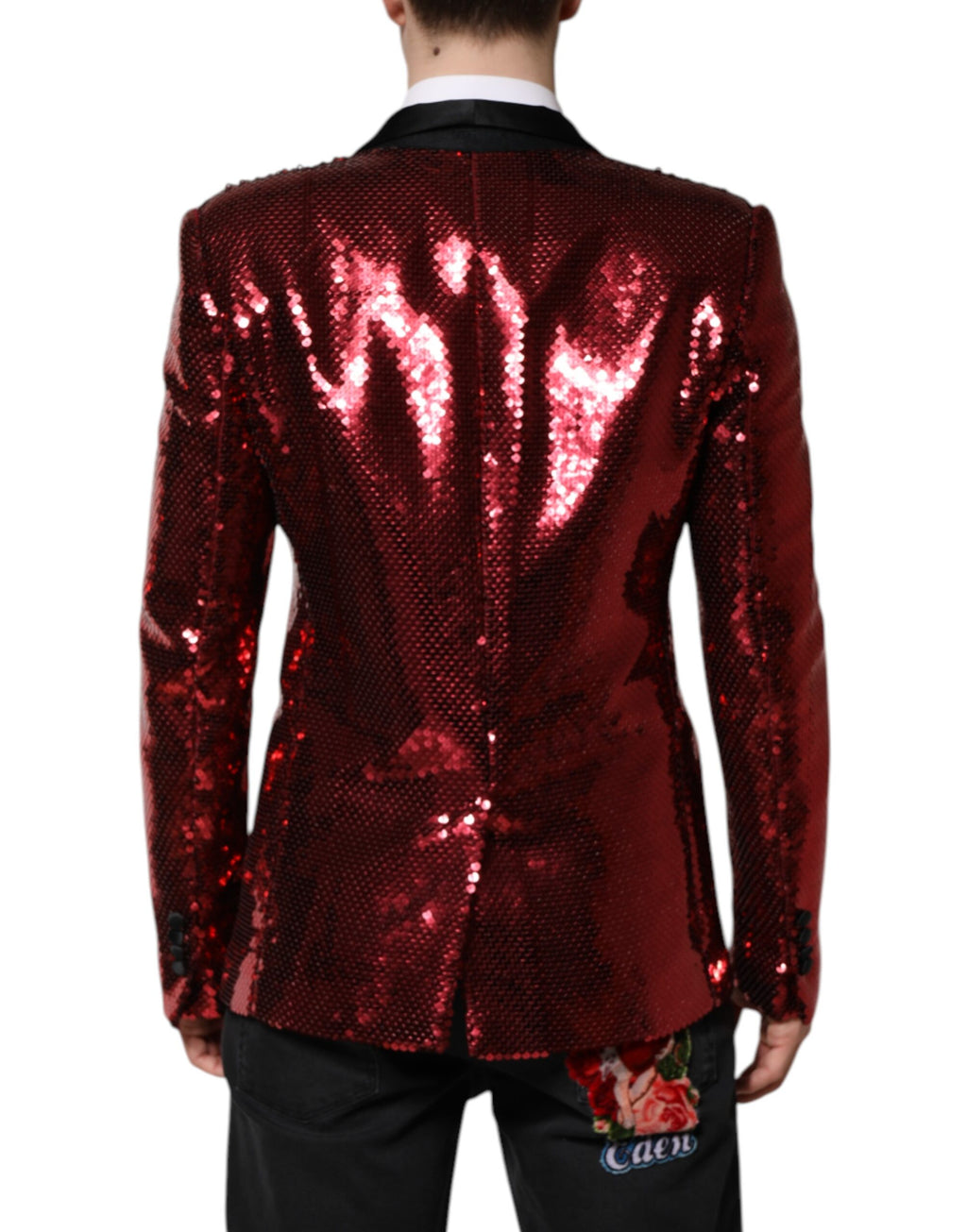 Red SICILIA Sequin Embellish Blazer Jacket