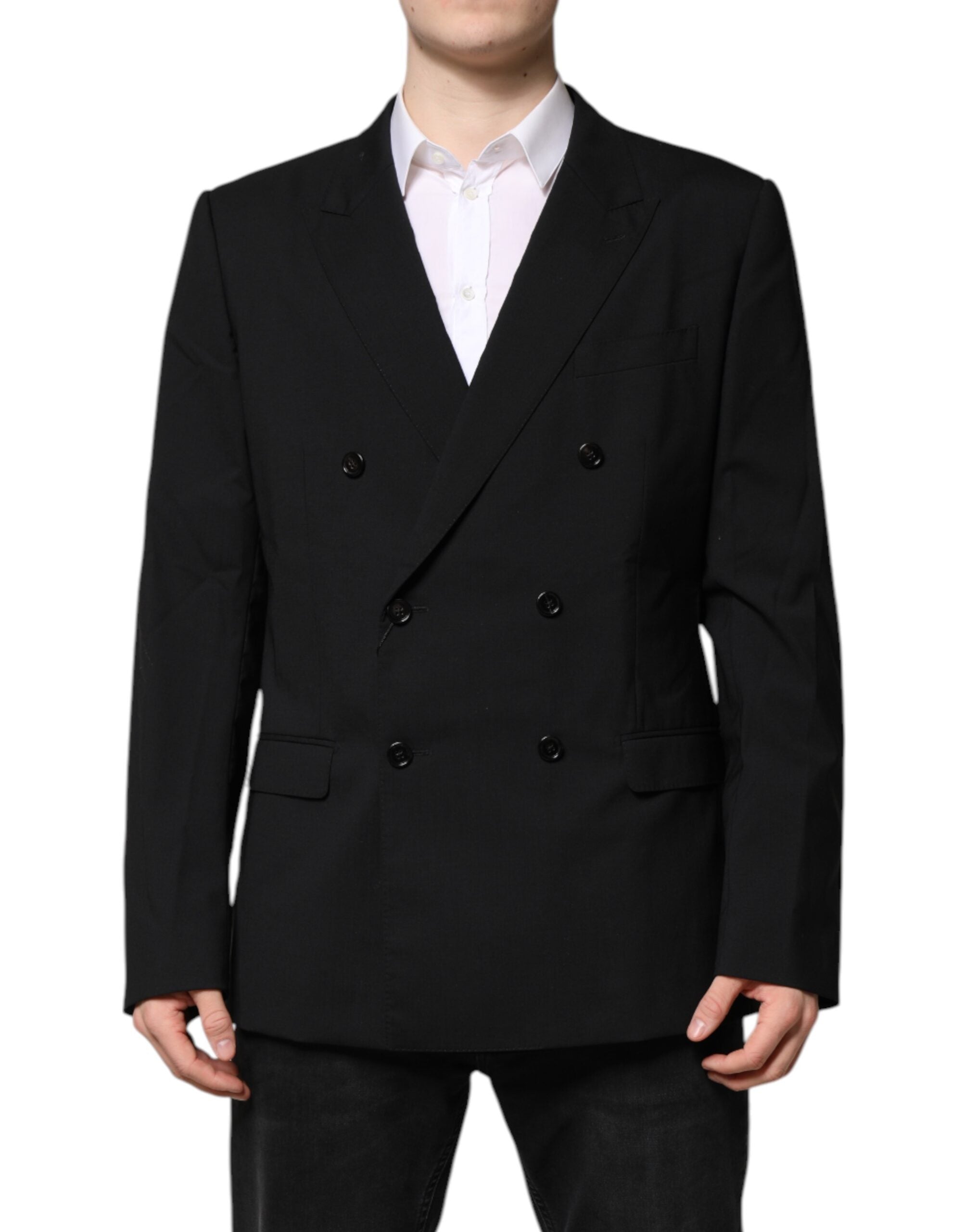 Black MARTINI Double Breasted Suit Jacket