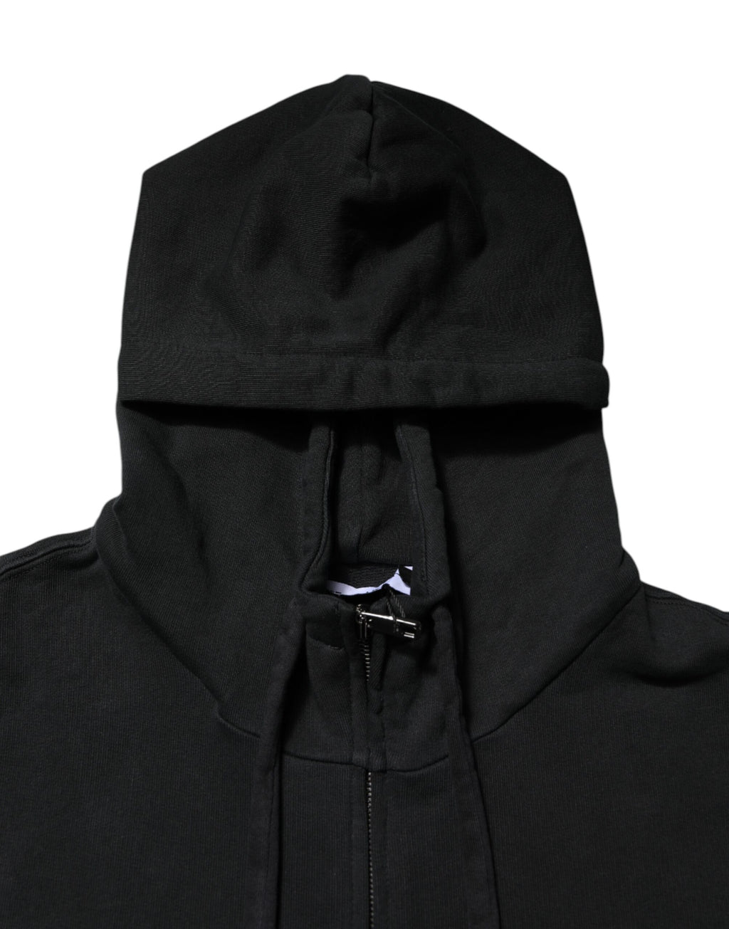 Black Logo Full Zip Hooded Men Sweatshirt Sweater