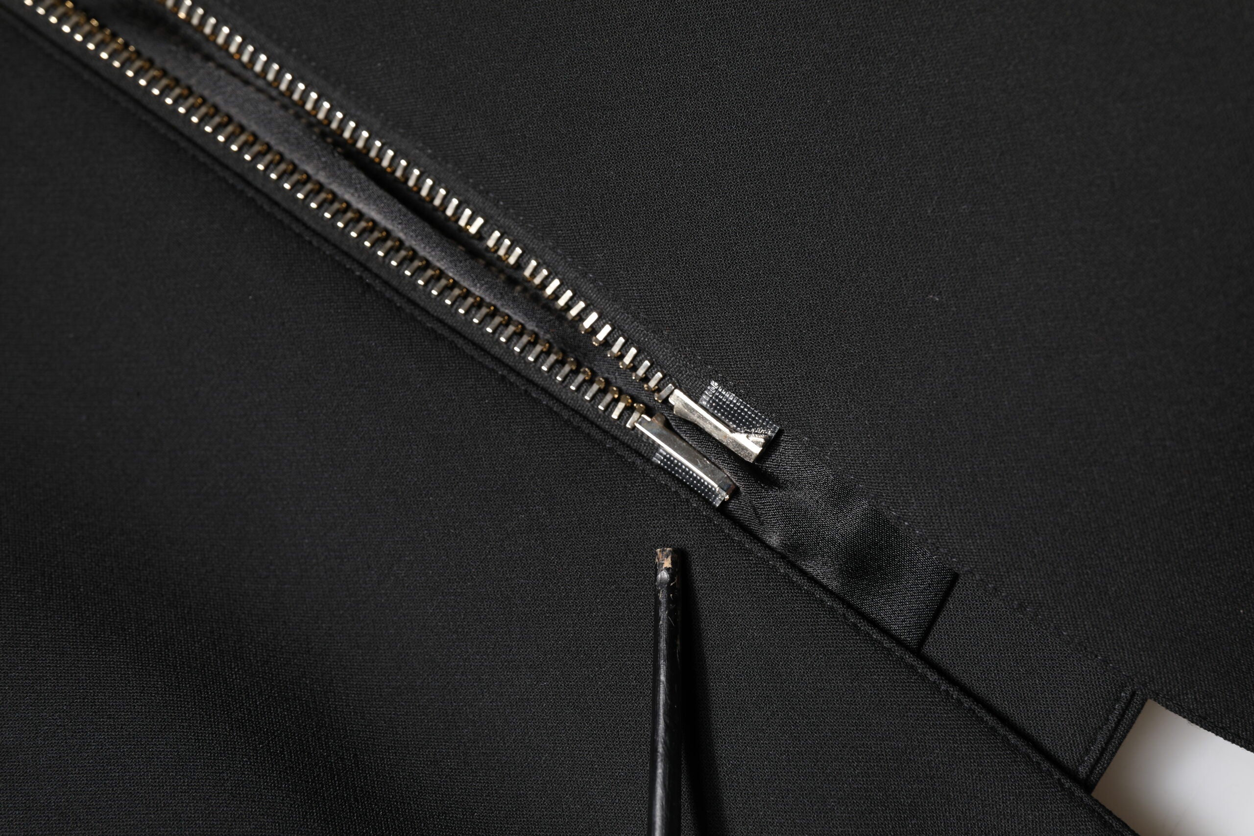 Black Polyester Single Breasted Trench Coat Jacket