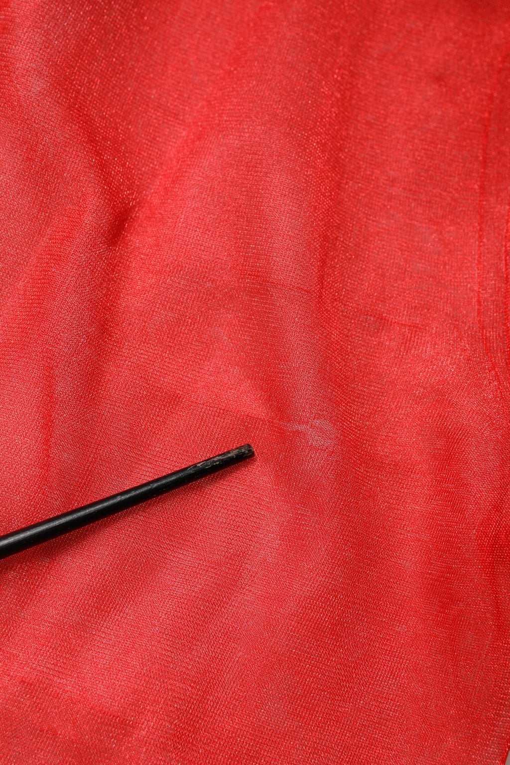 Red Tulle Turtleneck Long Sleeve Blouse Top