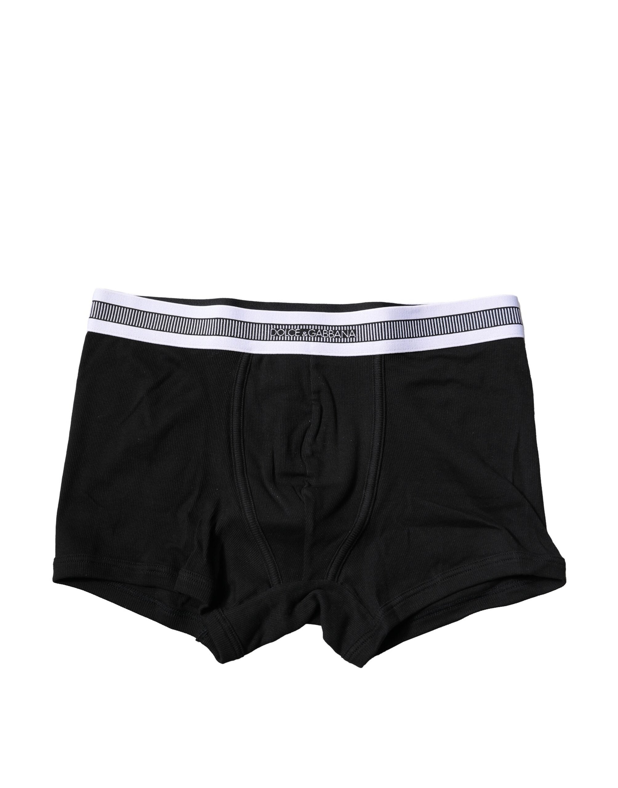 Black Cotton Stretch Regular Boxer Underwear