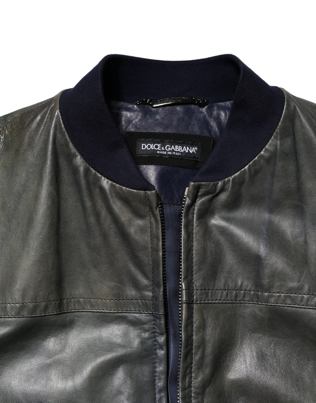 Black Lambskin Leather Biker Full Zip Jacket
