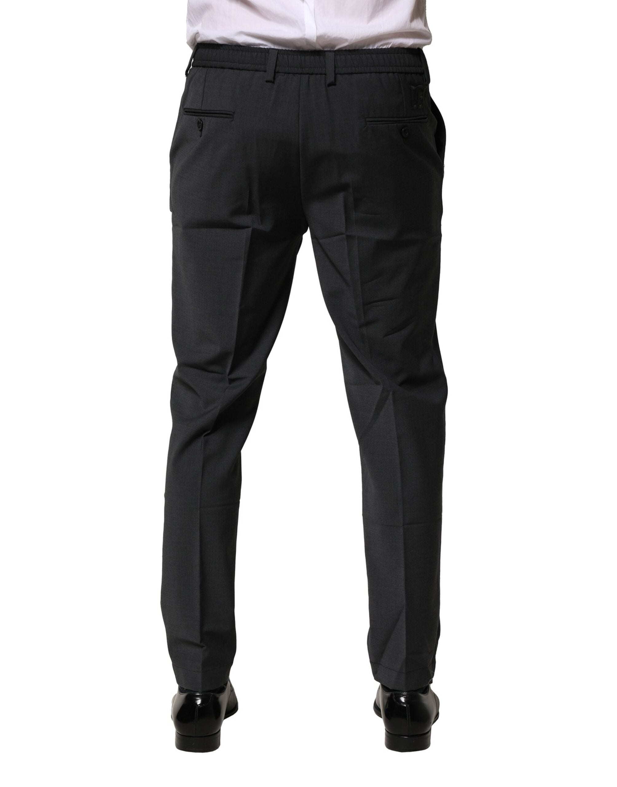 Black Wool Dress Slim Formal Pants