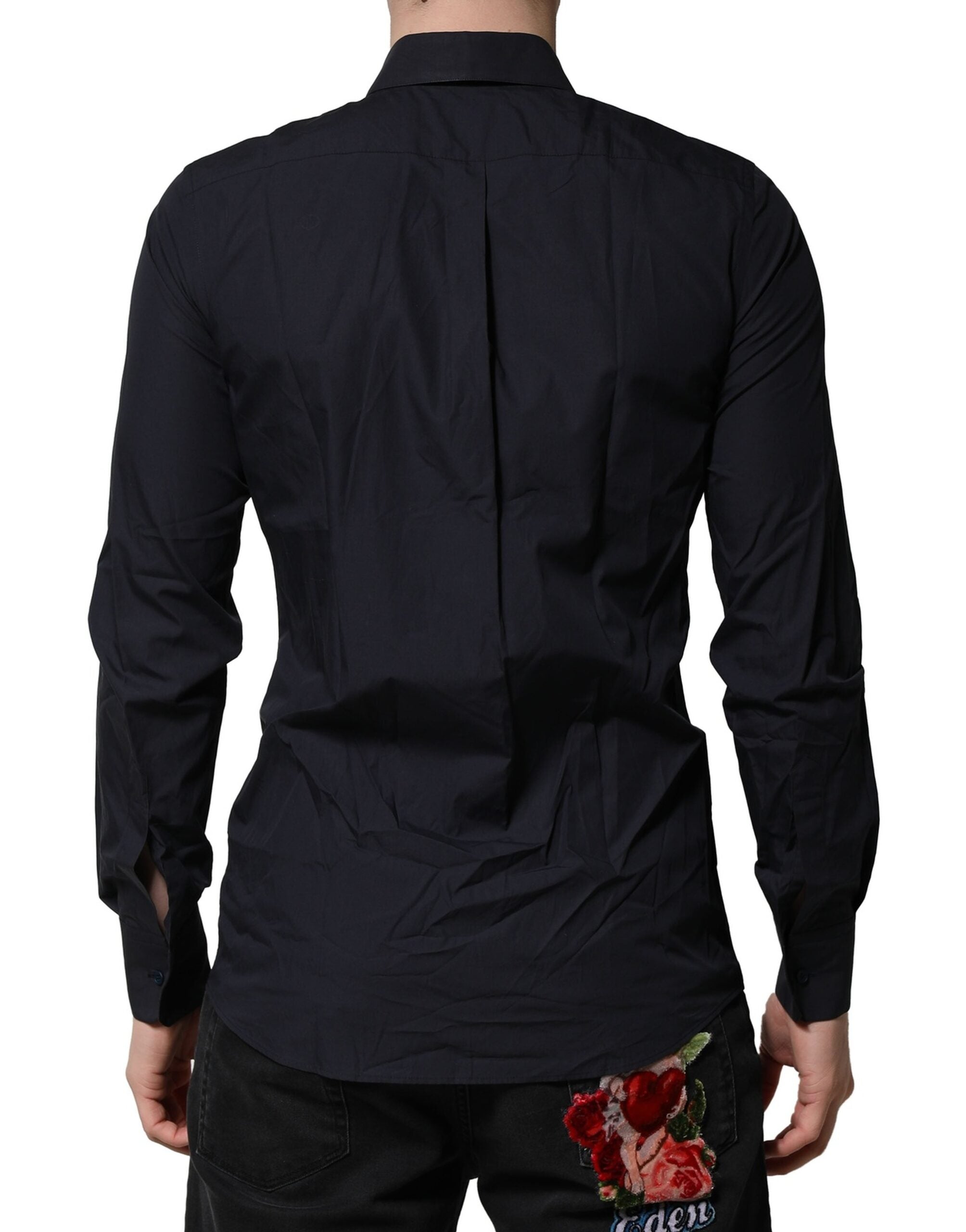 Dark Blue MARTINI Cotton Dress Formal Shirt