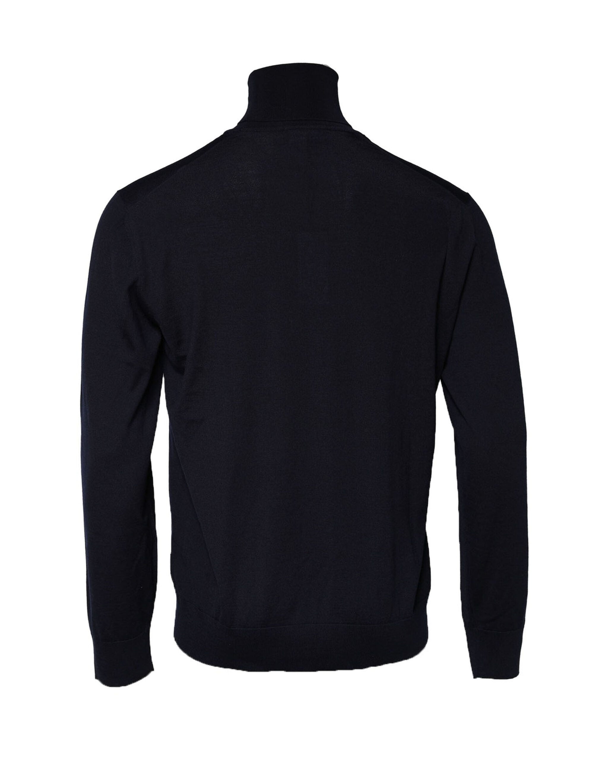 Blue Long Sleeve Turtleneck Pullover Sweater