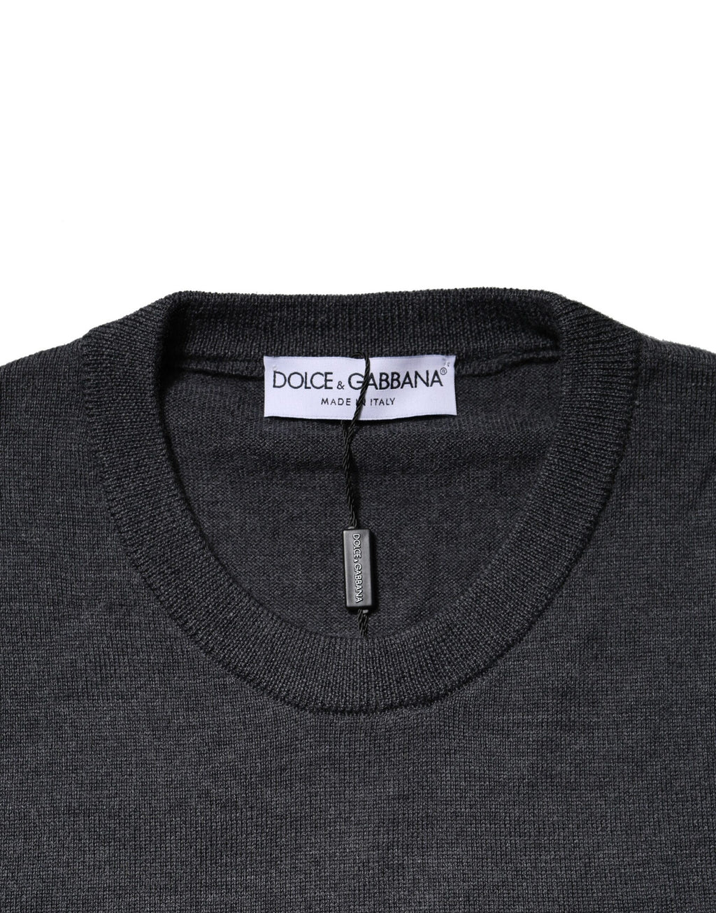 Dark Gray Wool Crew Neck Sweatshirt Sweater