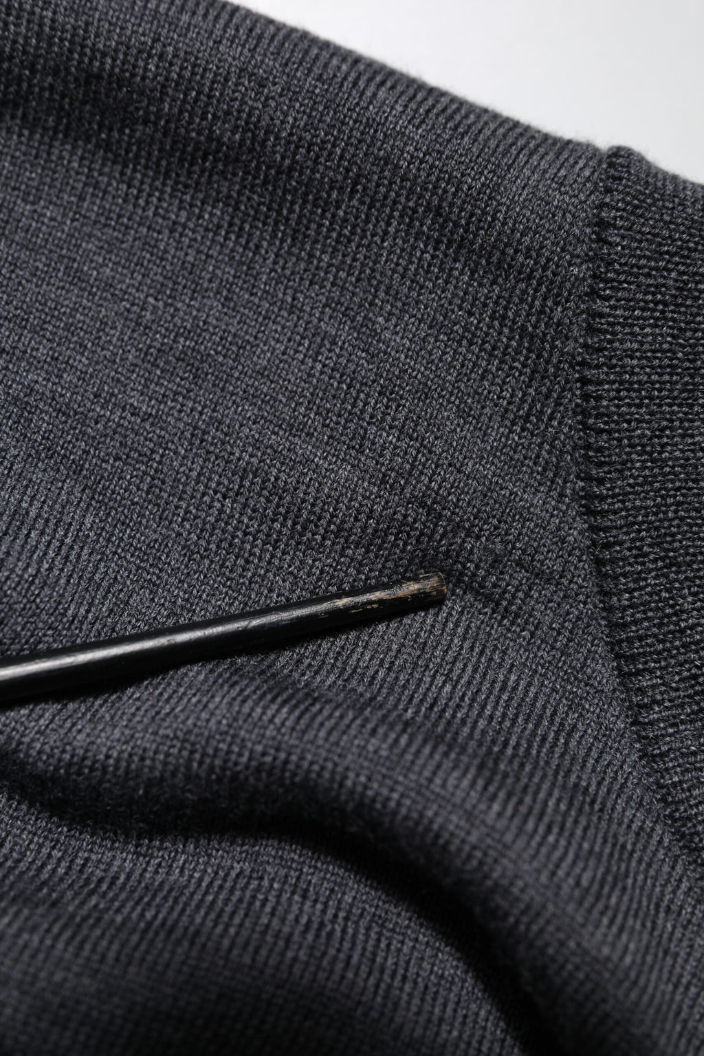 Dark Gray Wool Crew Neck Sweatshirt Sweater