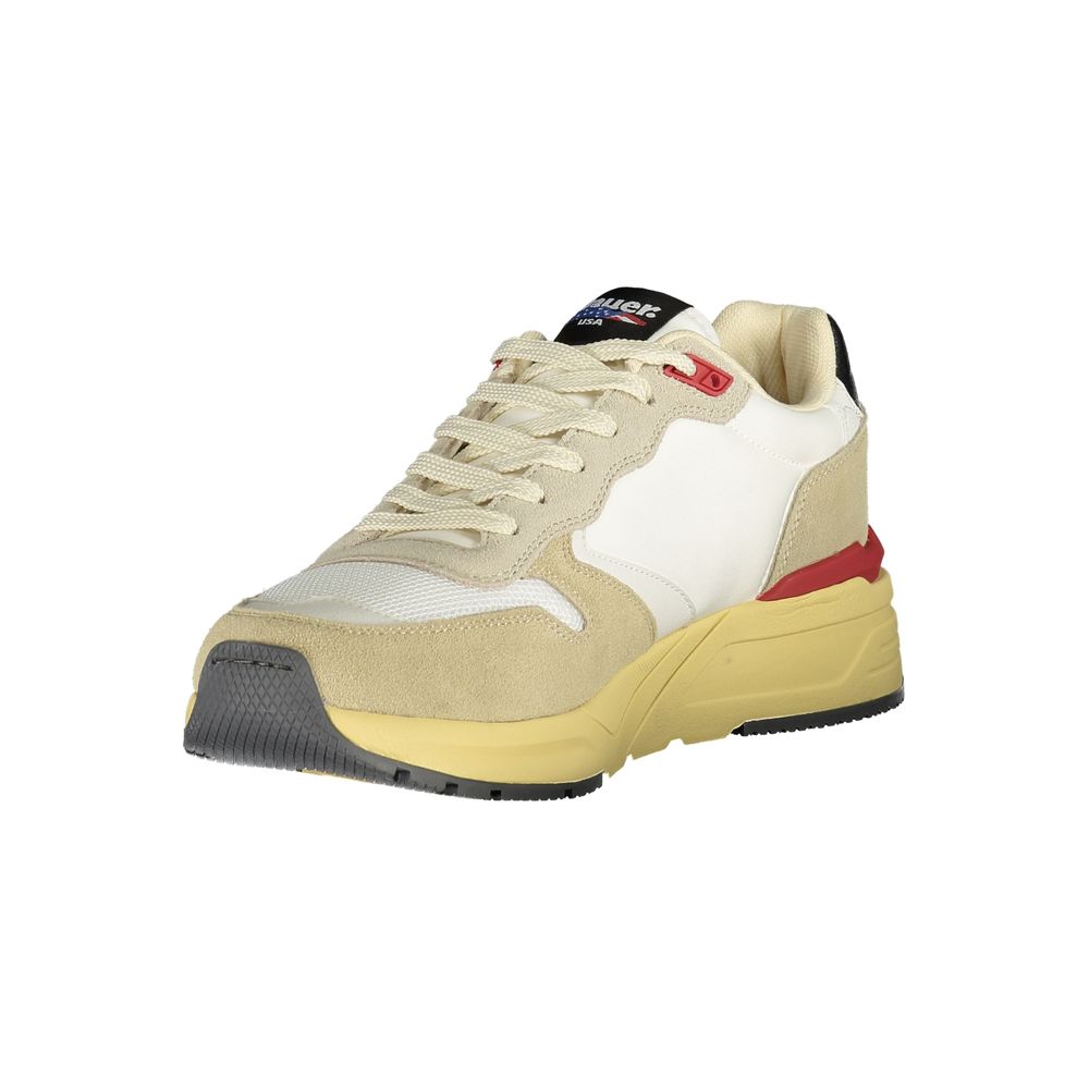Blauer Beige Polyester Men Sneaker