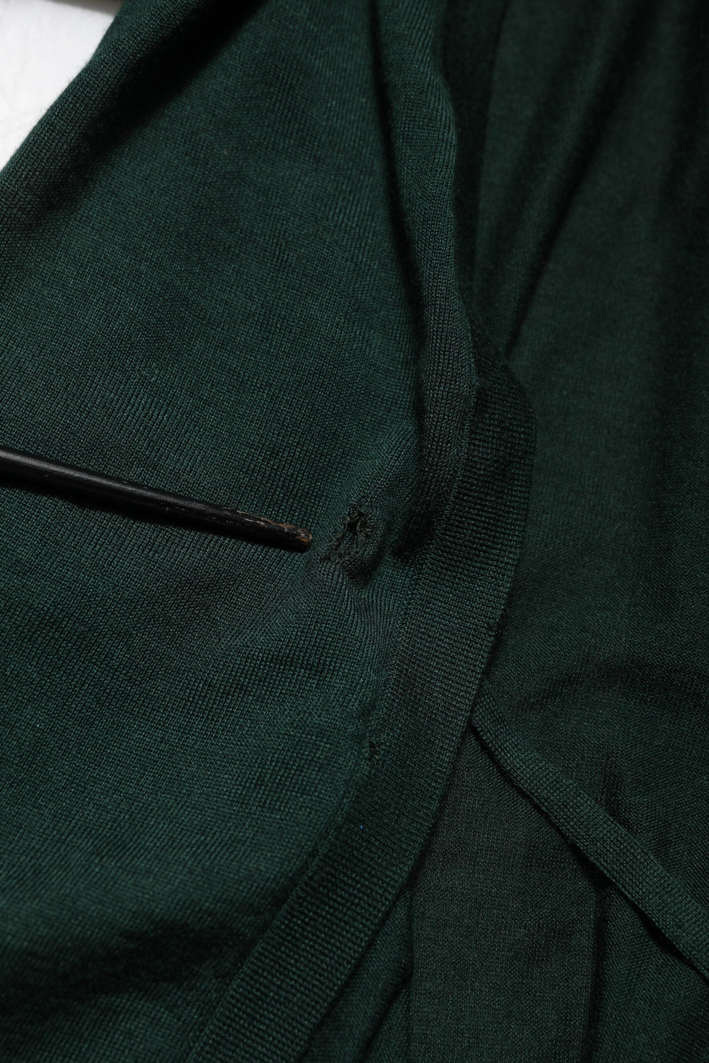 Dark Green Cashmere Silk Cardigan Sweater