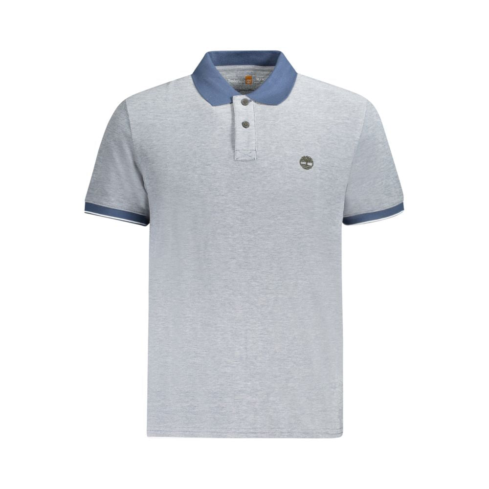 Blue Cotton Polo Shirt