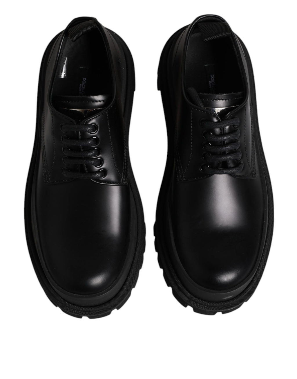 Black Leather Lace Up Derby Men Dress Shoes