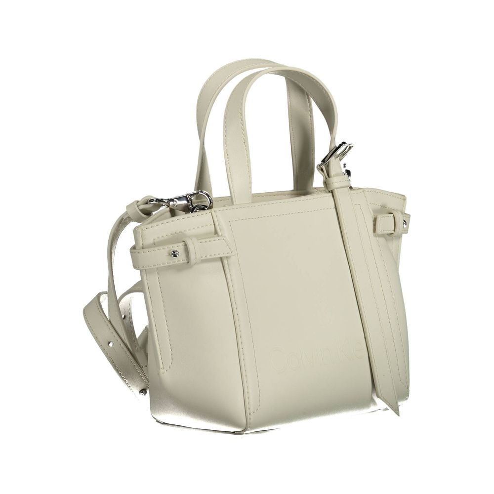 Calvin Klein White Polyester Handbag