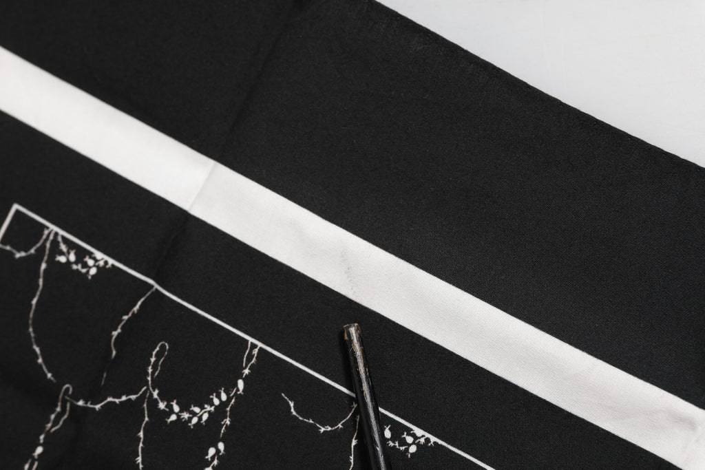 Black White Printed Square Foulard Scarf