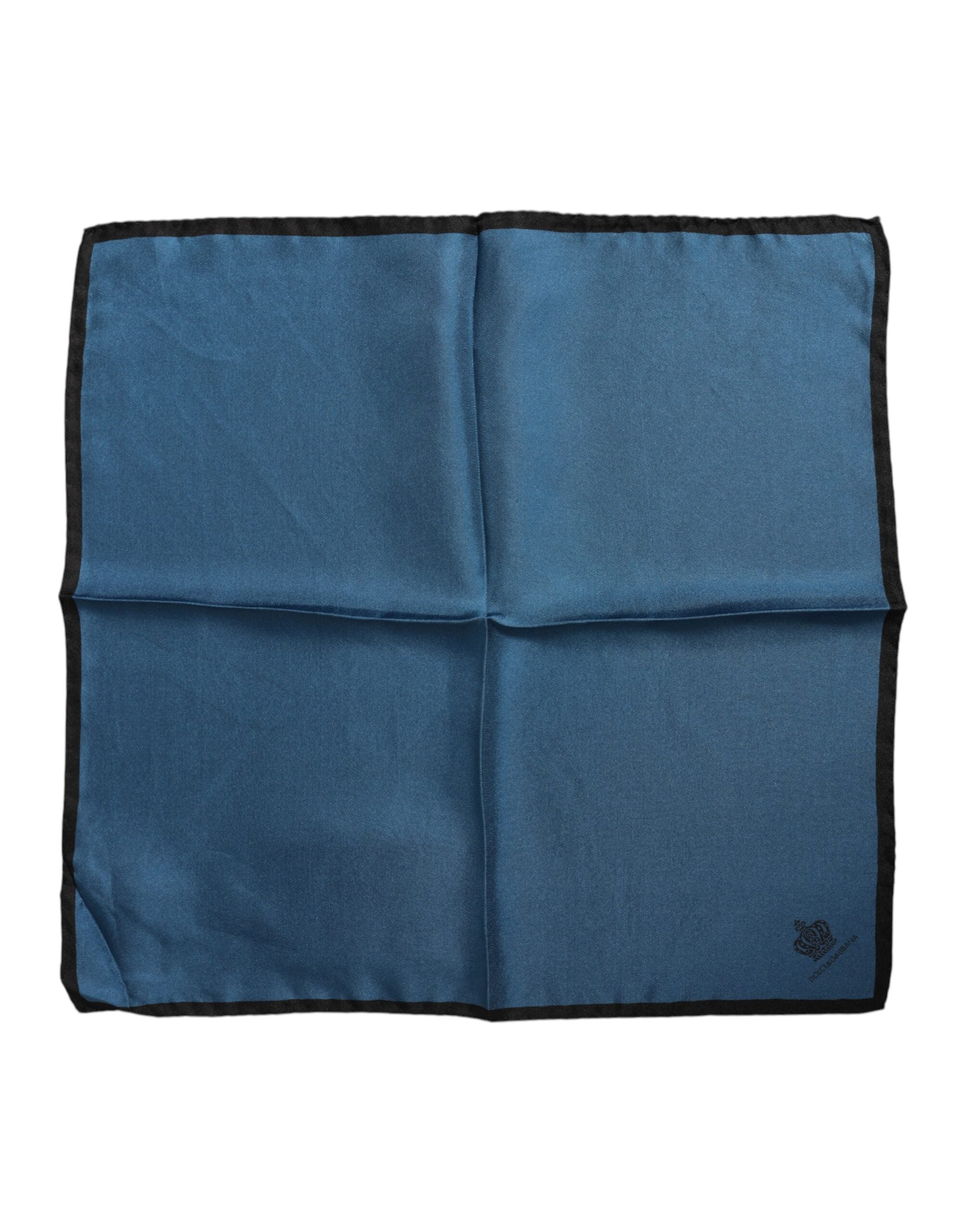 Blue DG Crown Silk Square Men Foulard Scarf