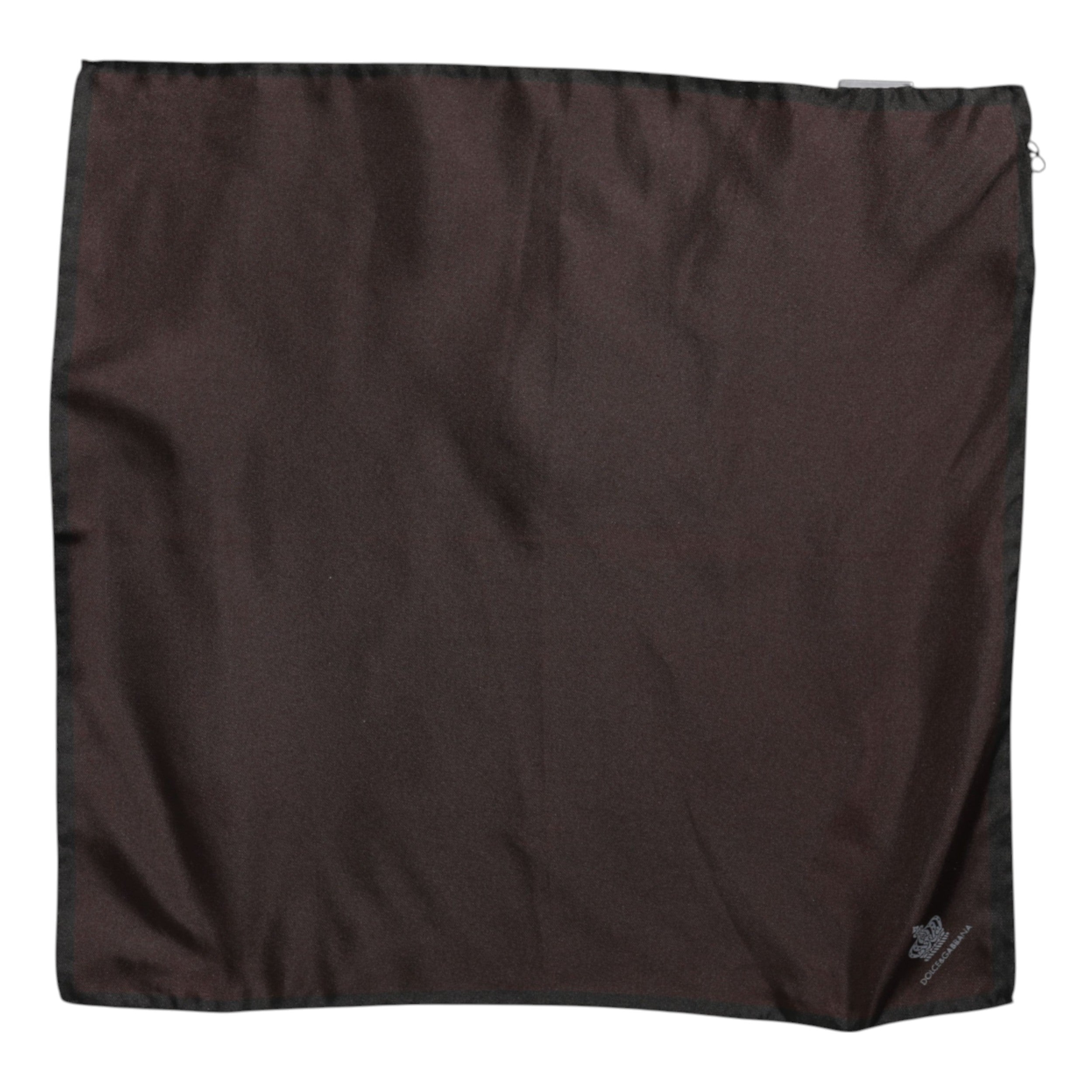 Brown DG Crown Silk Square Men Foulard Scarf