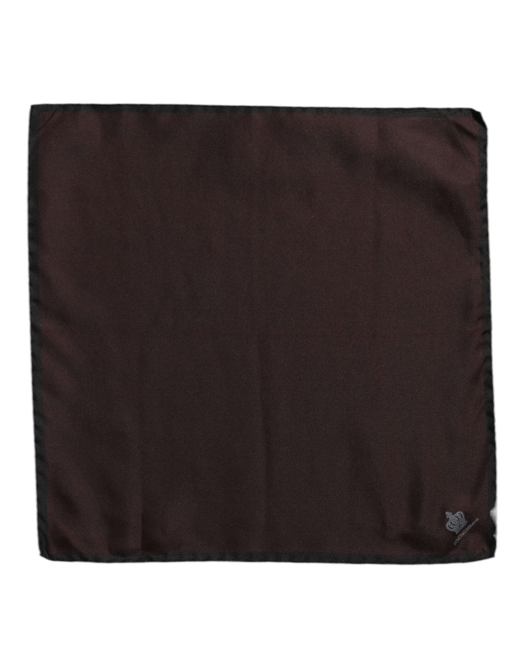 Brown DG Crown Silk Square Men Foulard Scarf