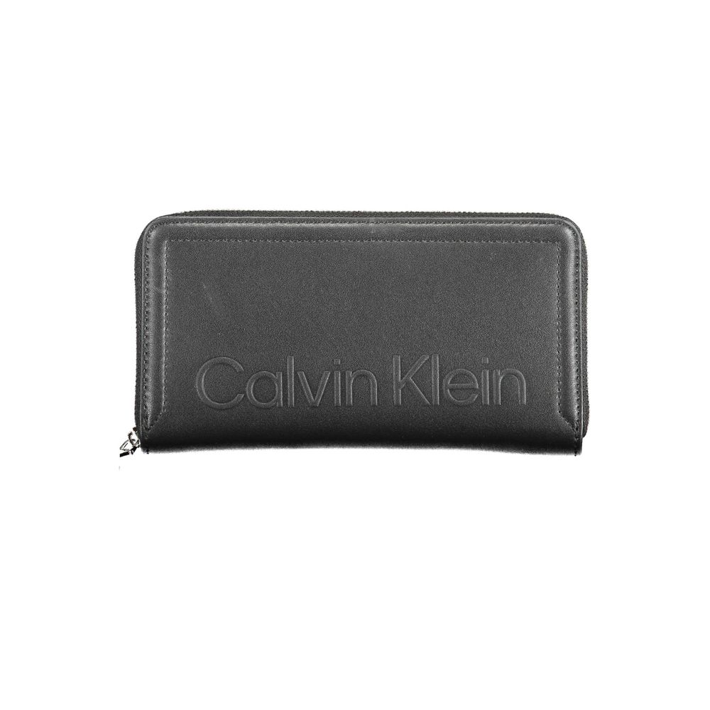 Calvin Klein Black Polyurethane Women Wallet
