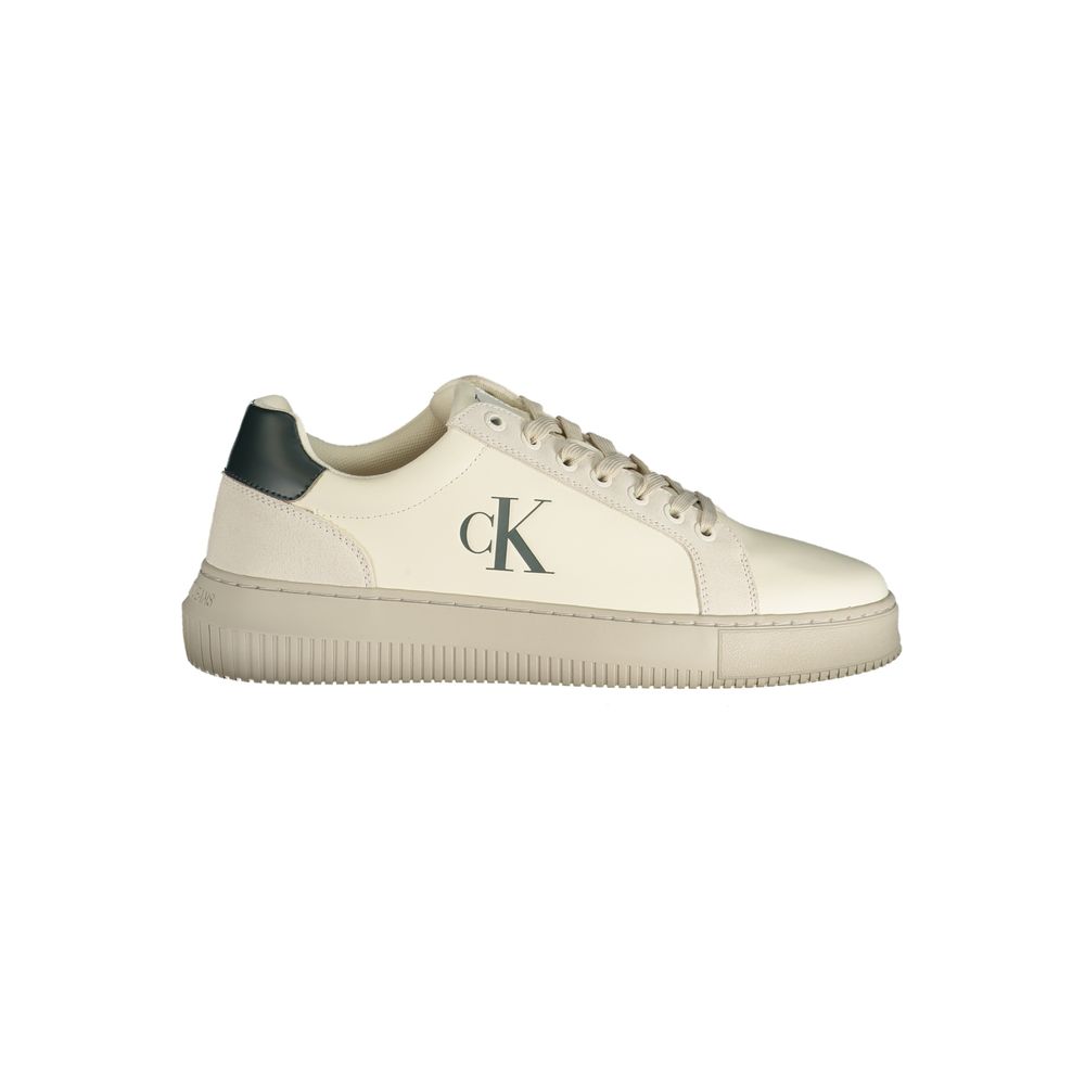 Calvin Klein White Polyurethane Men's Sneaker