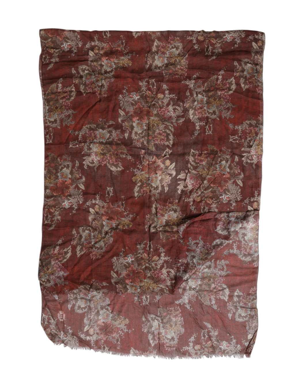 Maroon Floral Neck Warmer Foulard Scarf