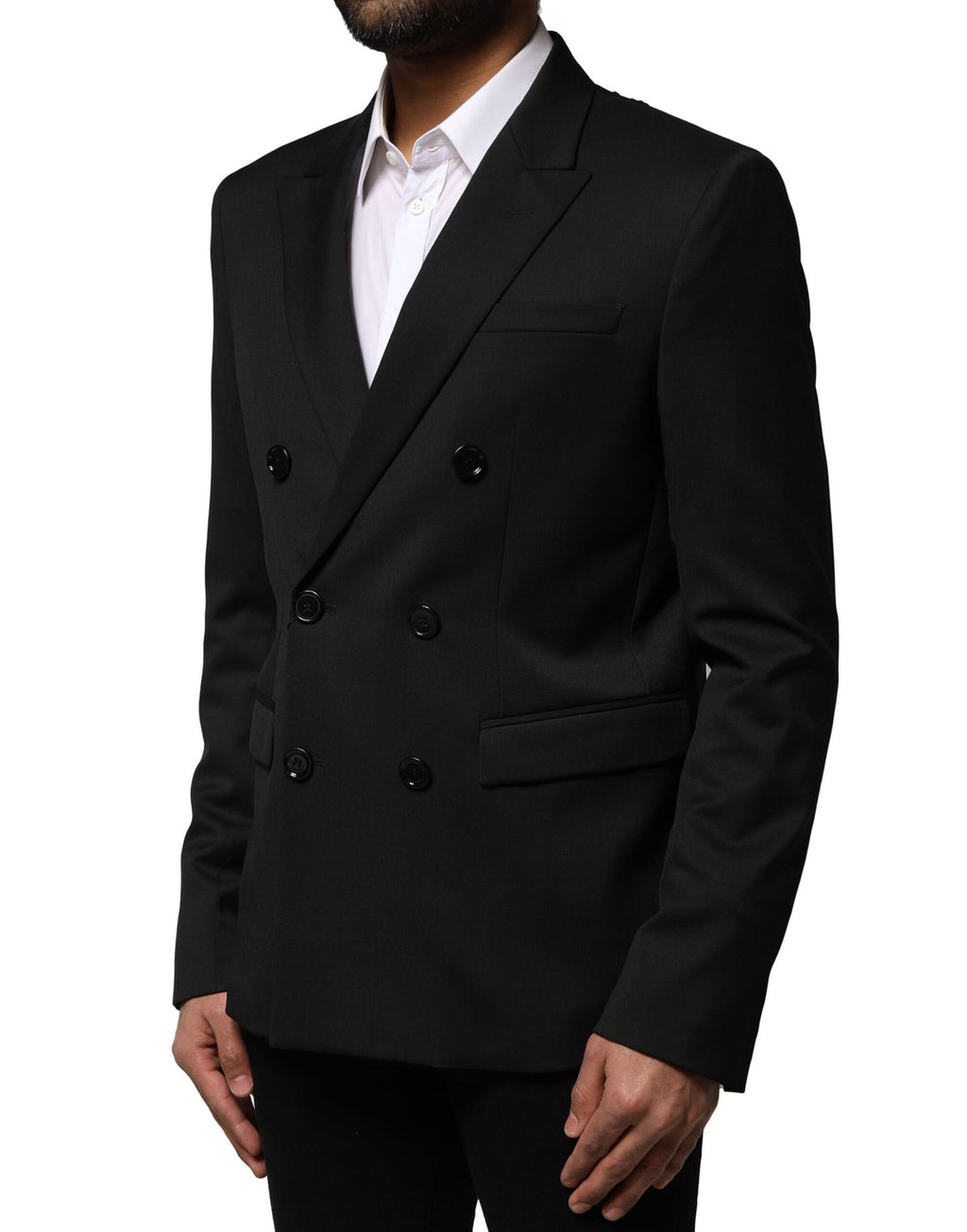 Black Double Breasted Men Jacket Suit Blazer
