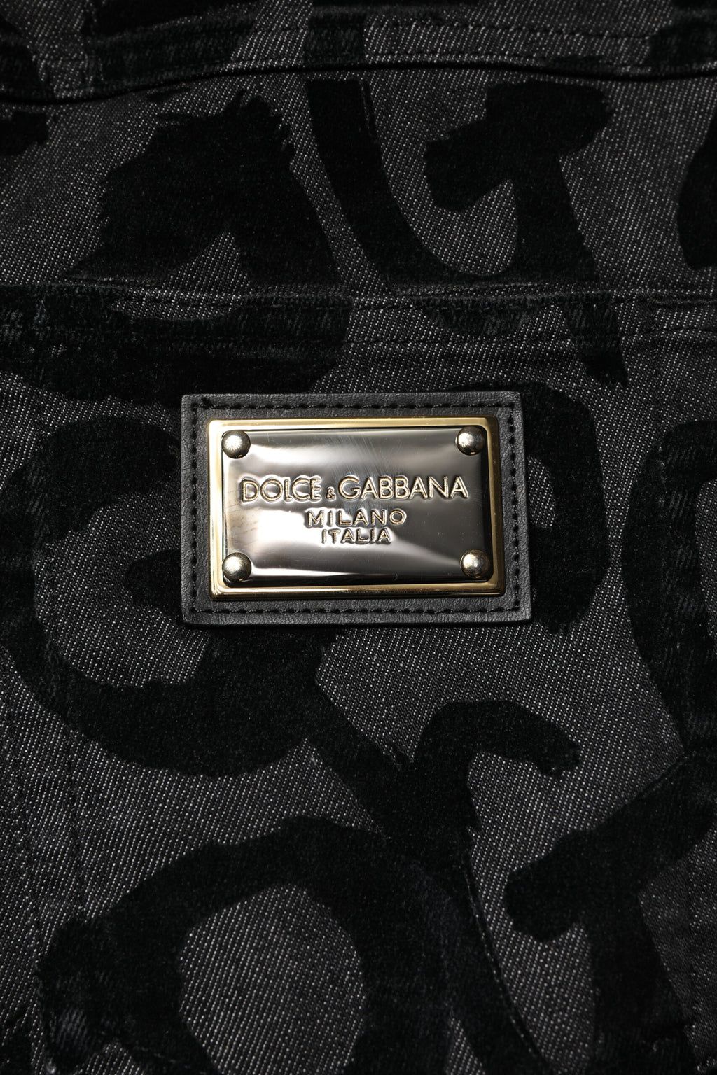 Gray Cotton DG Logo Straight Men Denim Jeans