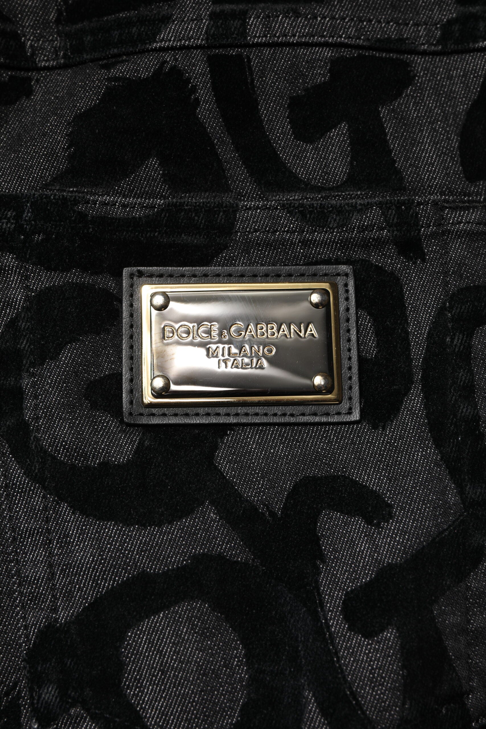 Gray Cotton DG Logo Straight Men Denim Jeans