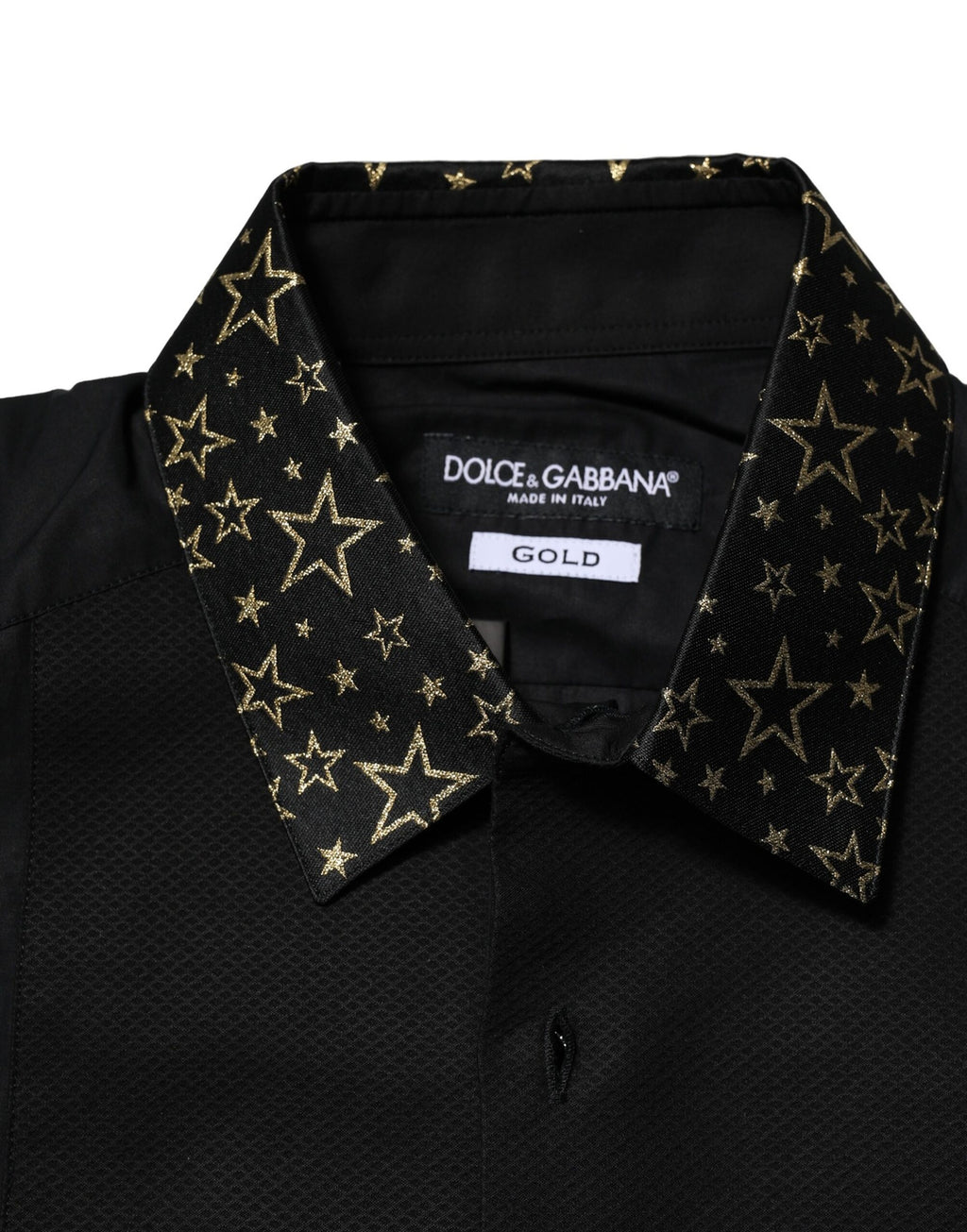 Black Cotton GOLD Long Sleeves Dress Shirt