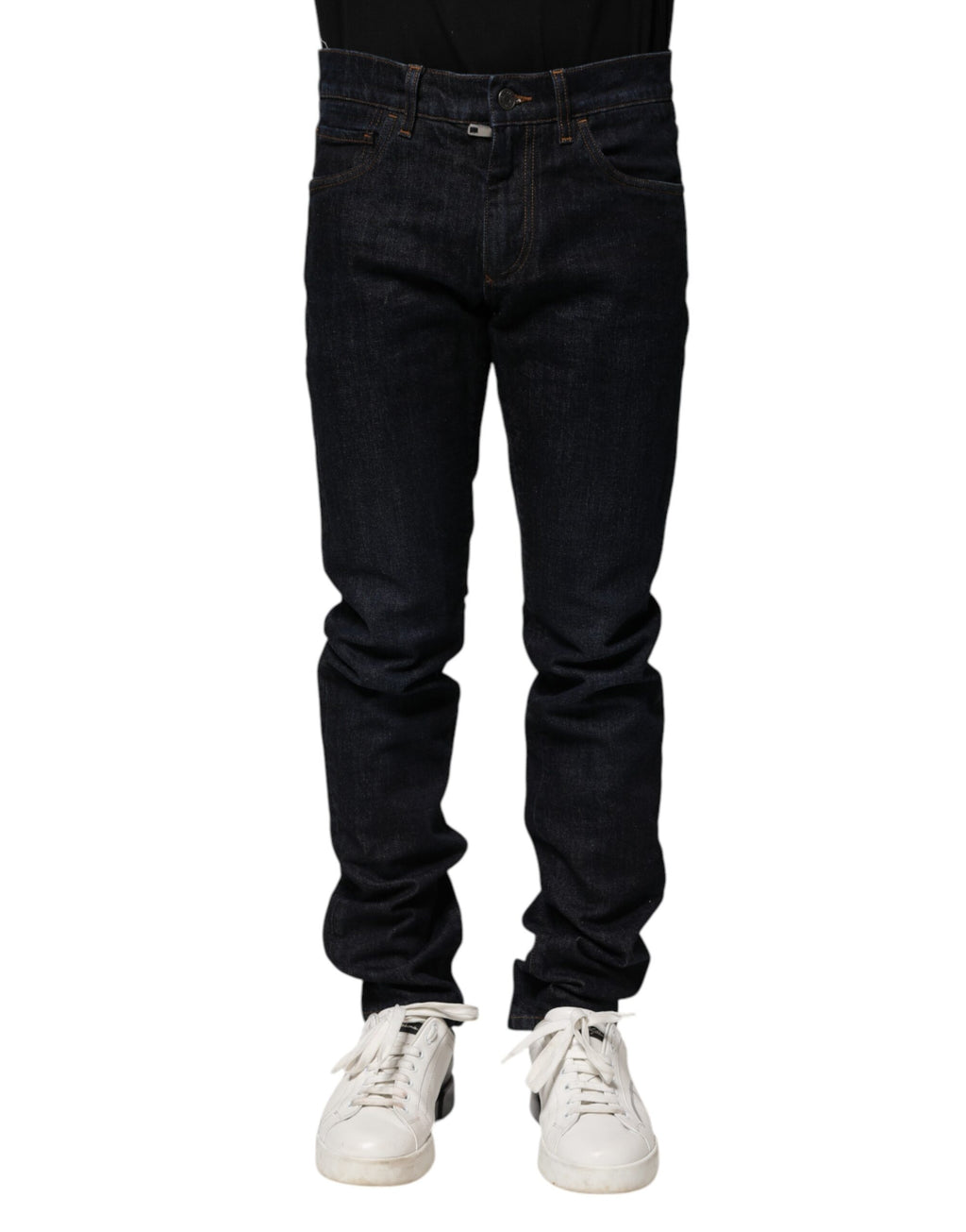 Black Cotton Skinny Denim Men Jeans