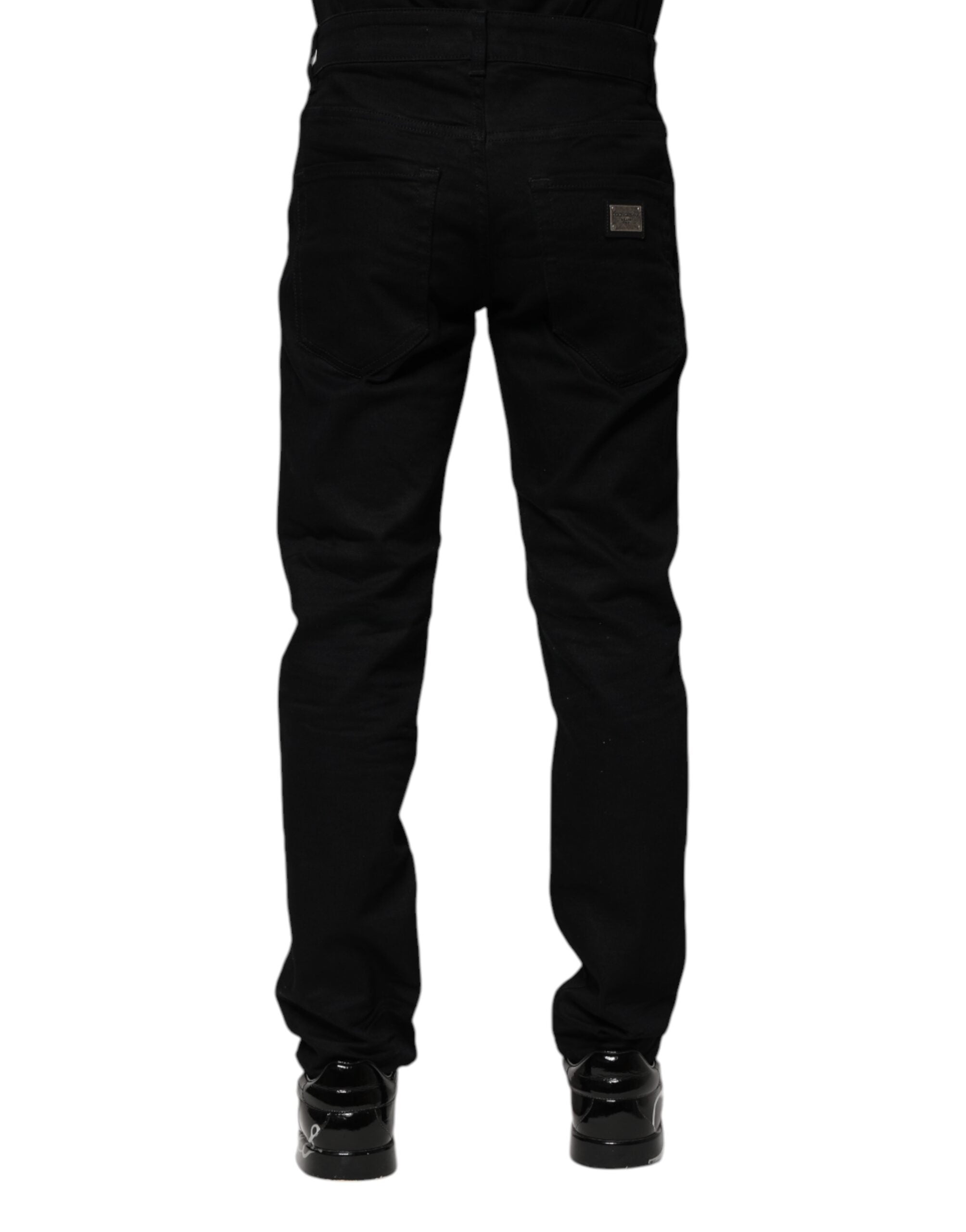 Dolce & Gabbana Black Cotton Skinny Denim Jeans