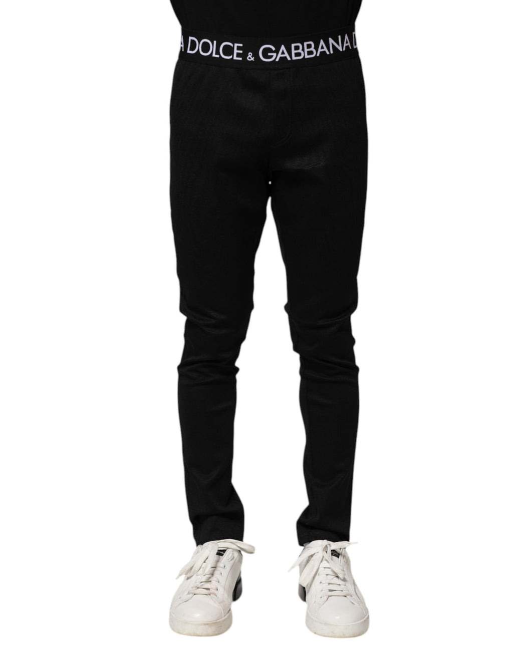 Black Nylon Skinny Men Jogger Pants