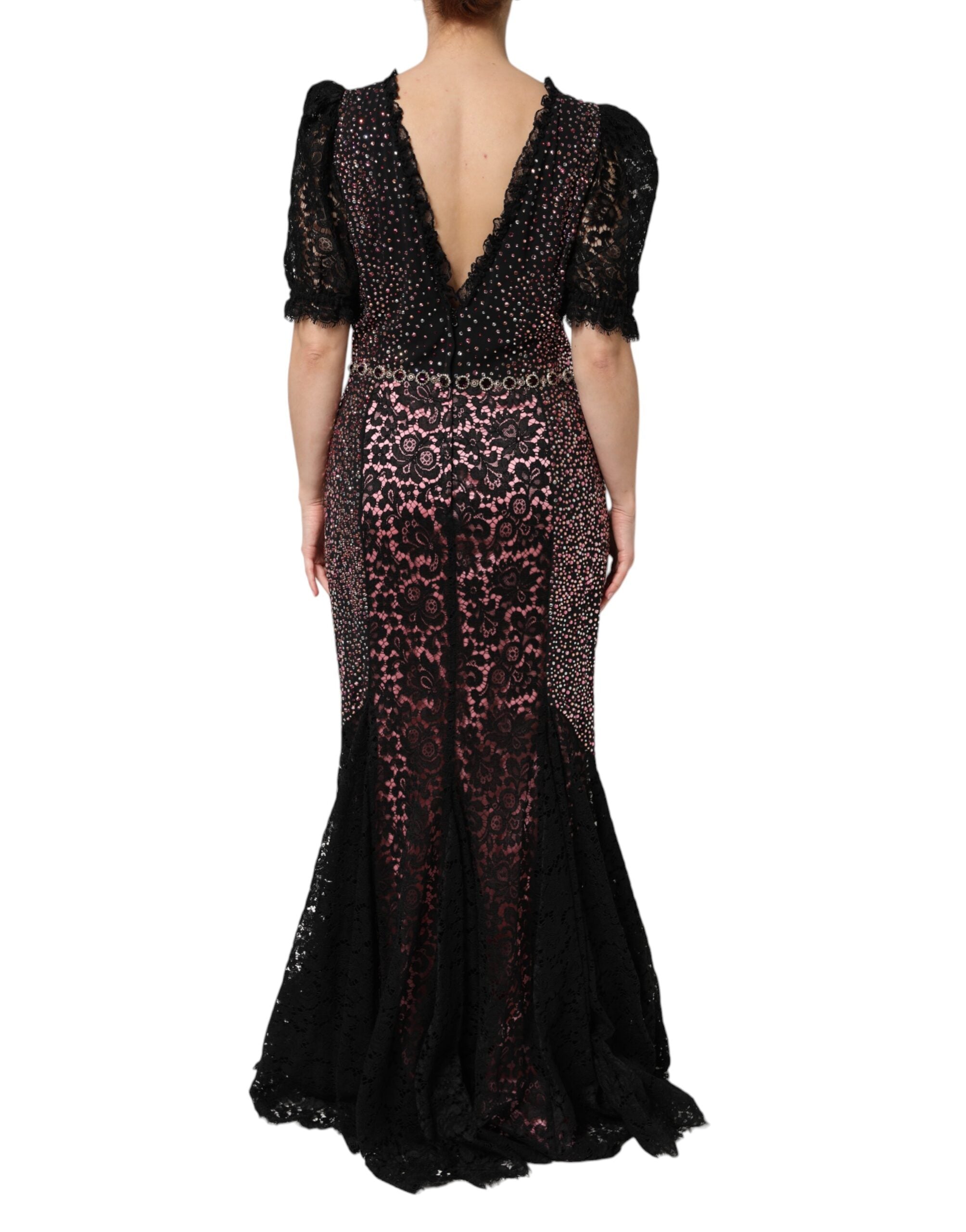 Multicolor Embellished Mermaid Gown Dress