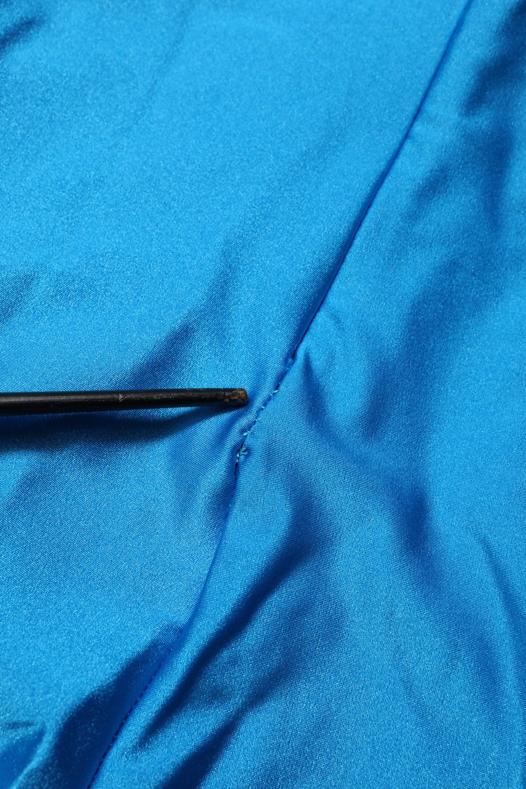 Blue Nylon Turtleneck Bodycon Jumpsuit Dress