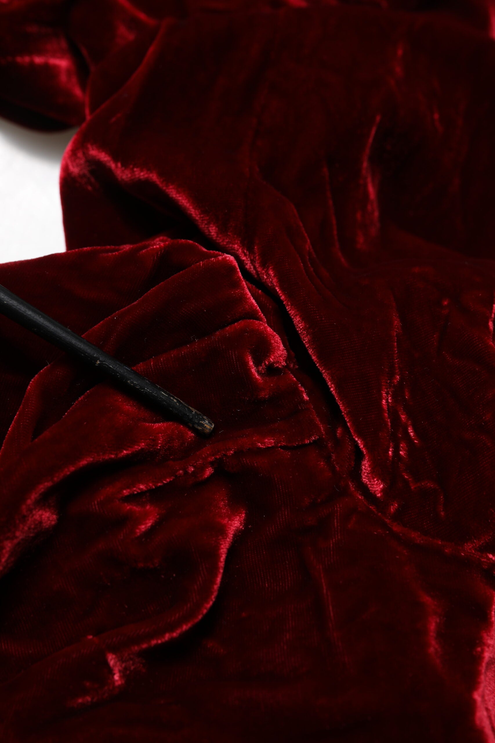 Red Viscose DG Logo Mid Waist Pants