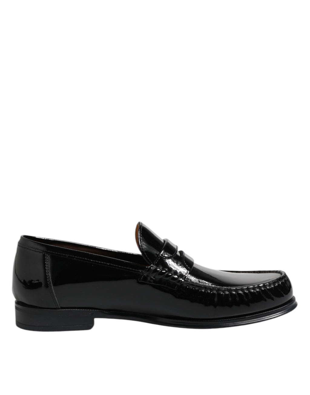 Black Leather Slip On Loafers Dress Shoes