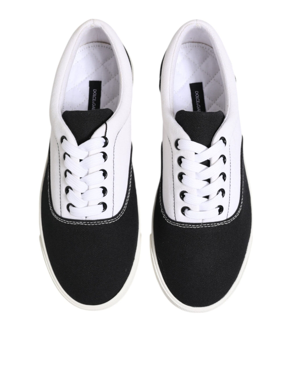 Black Cotton Canvas Lace Up Men Sneakers Shoes