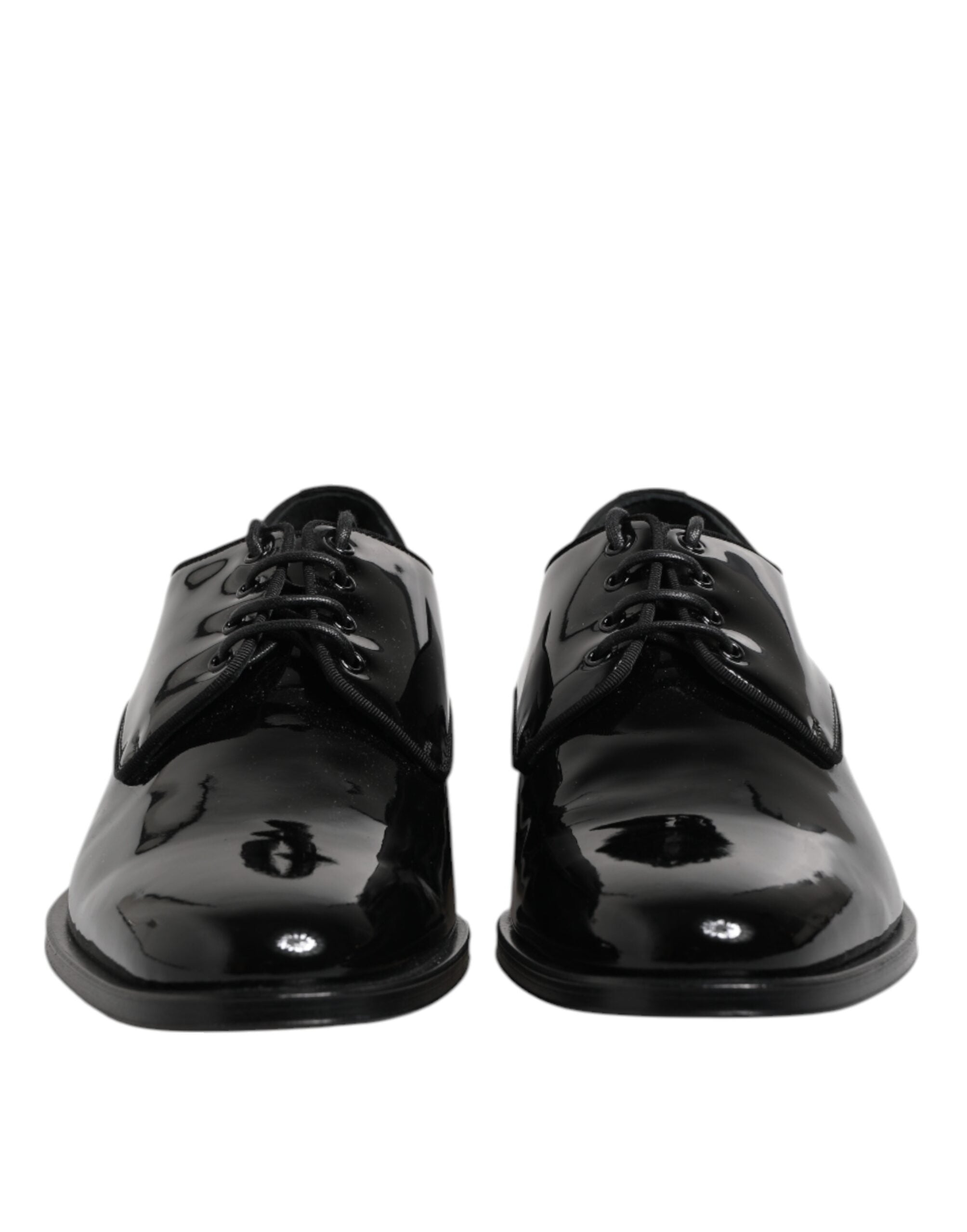 Black Patent Leather Derby Formal Dress Shoes