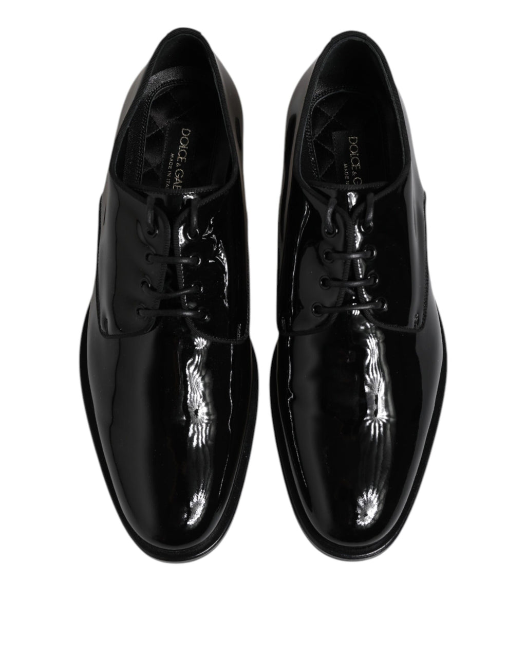 Black Patent Leather Derby Formal Dress Shoes