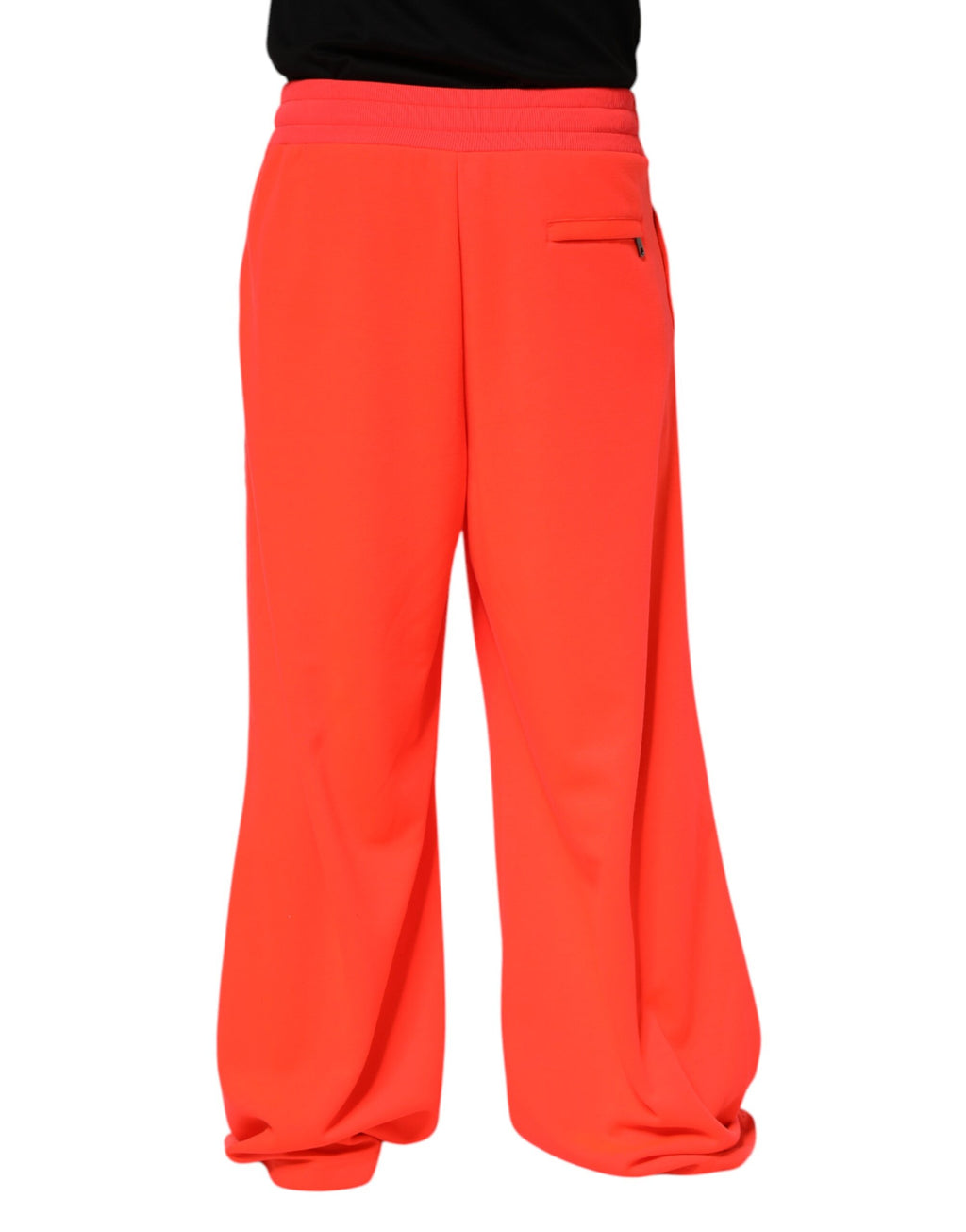 Orange Polyester Jogger Men Sweatpants Pants