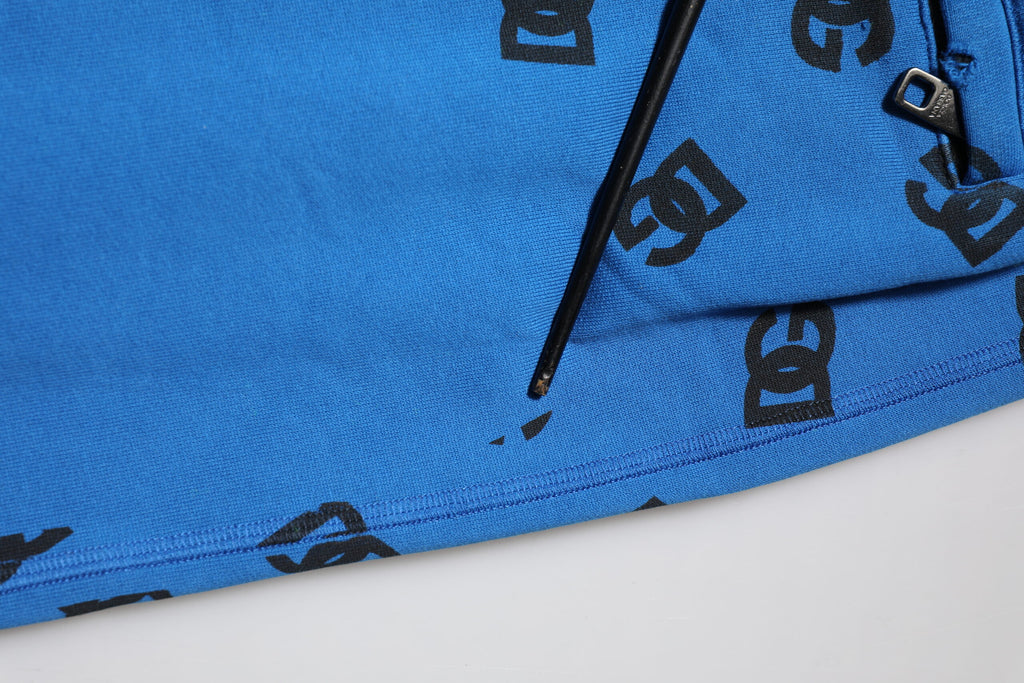 Blue Logo Print Jogger Men Sweatpants Pants