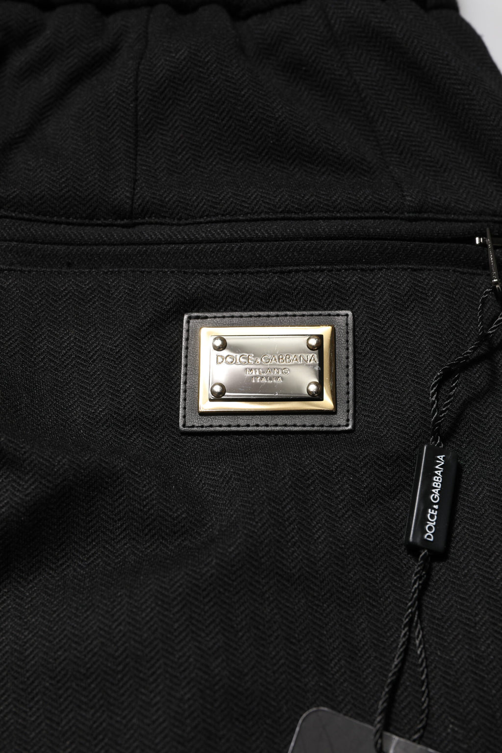 Black Viscose Drawstring Men Jogger Pants