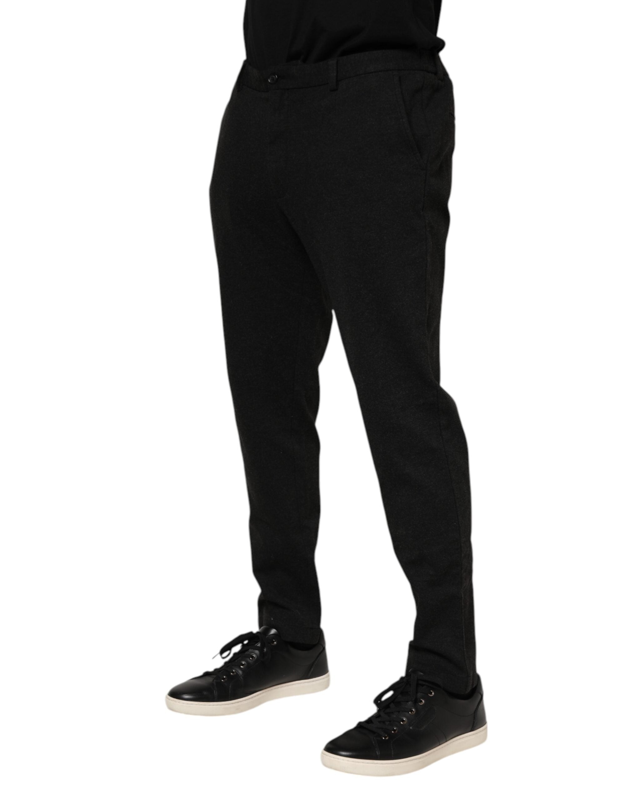 Dark Gray Viscose Dress Men Pants