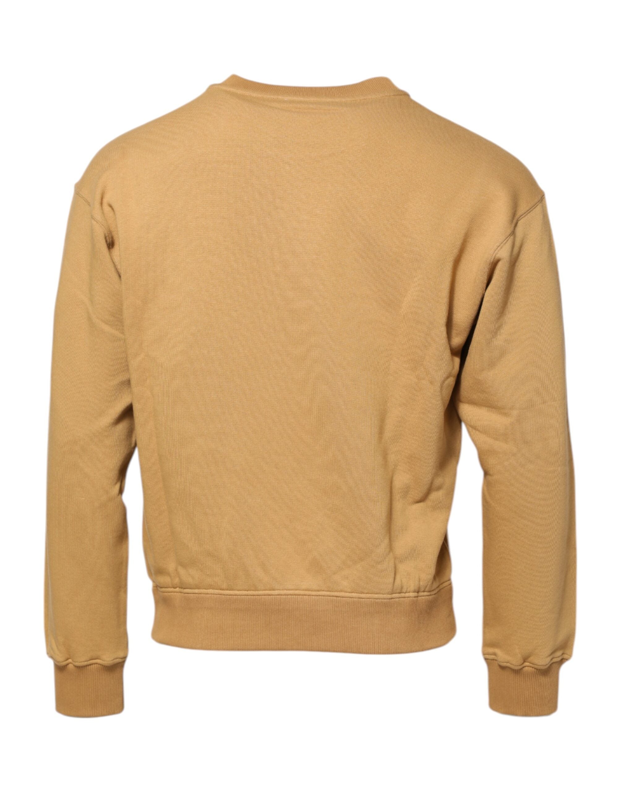 Mustard Cotton DG Embossed Pullover Sweater