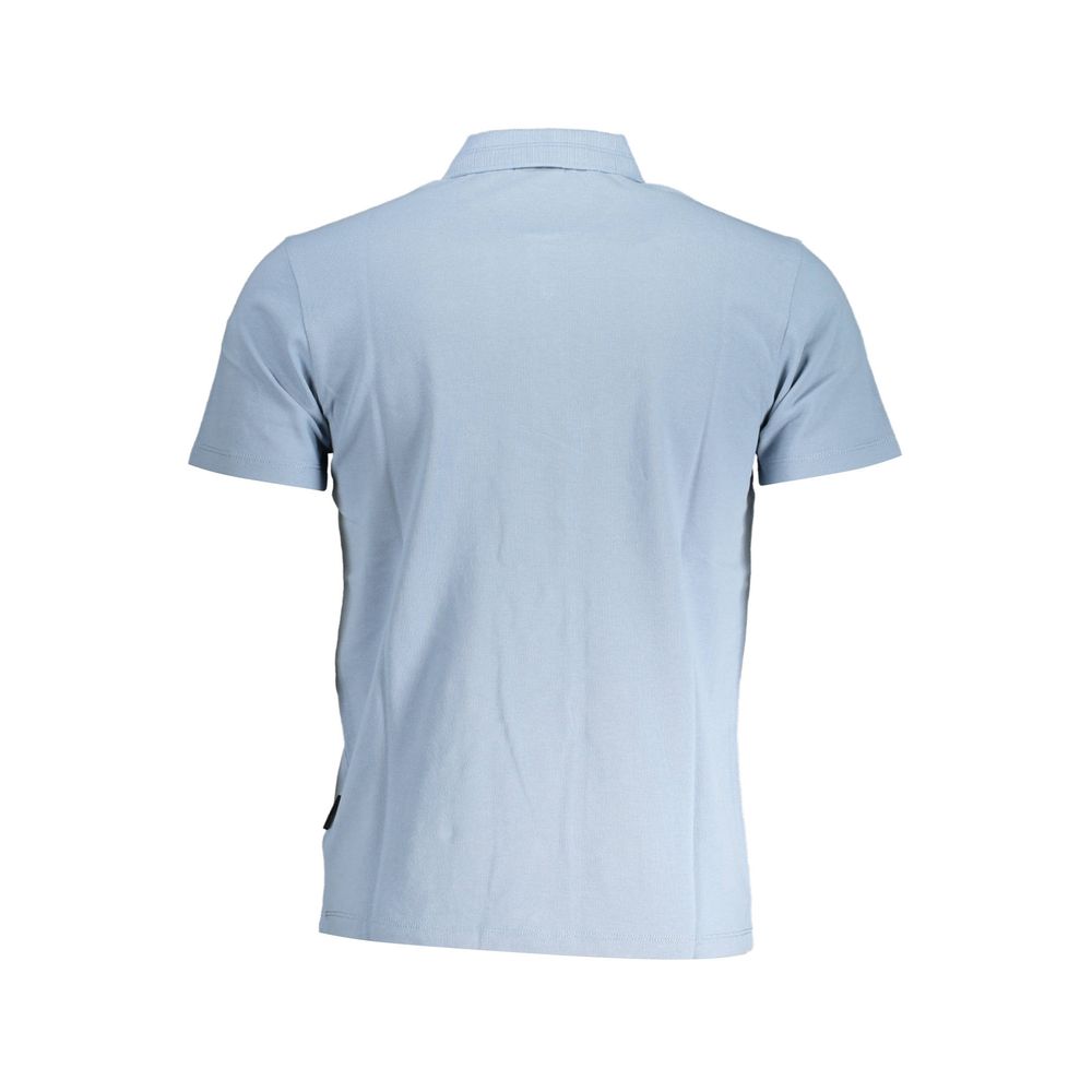 Blue Cotton Polo Shirt