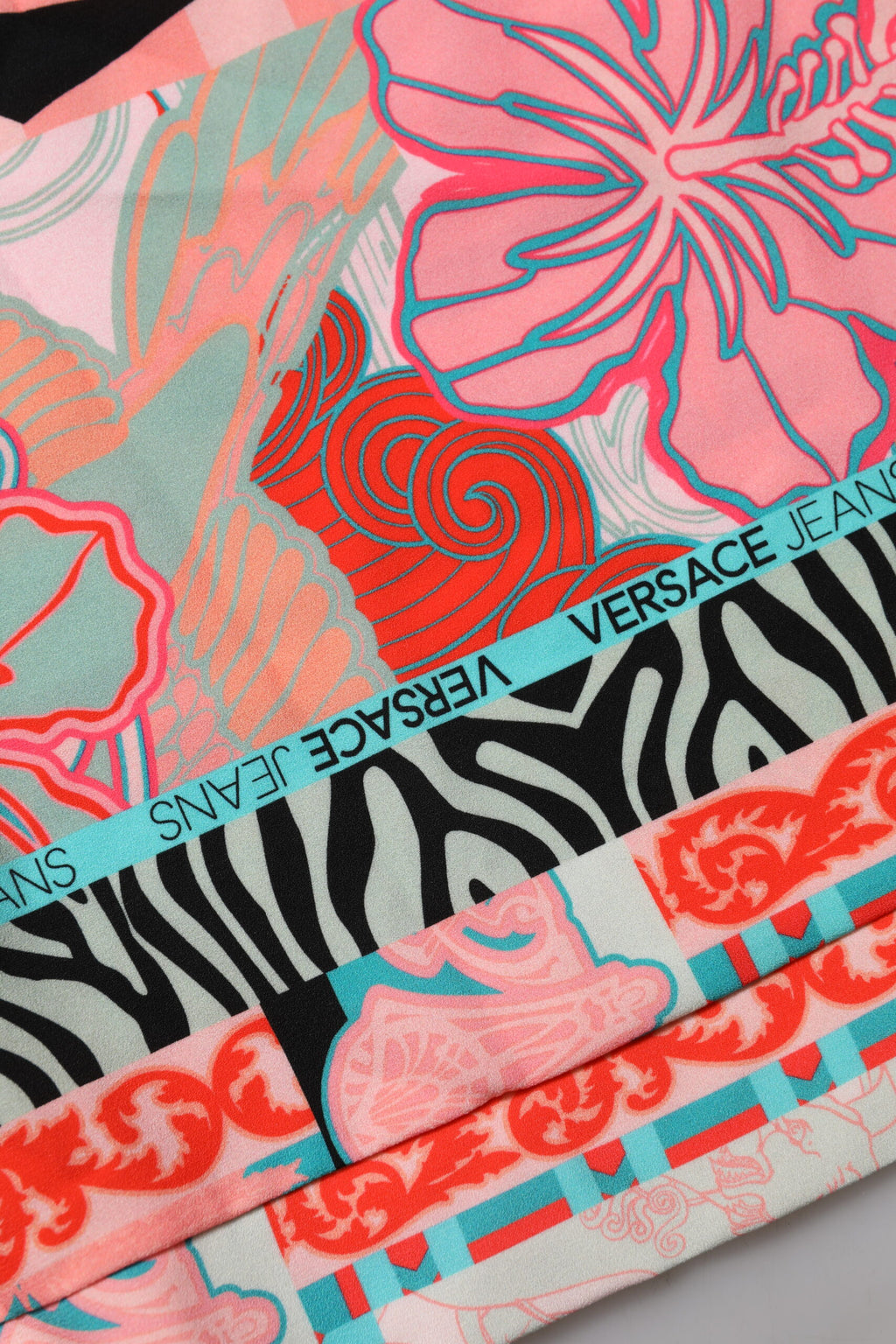 Multicolor Print Short Sleeves Women Blouse Top